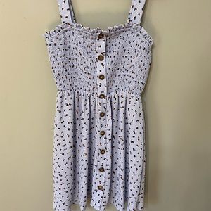 Blue and floral dress